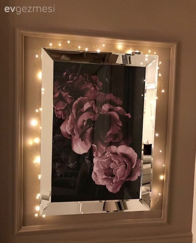 Ayna, Ayna çerçeve, Salon, Led peri ışık