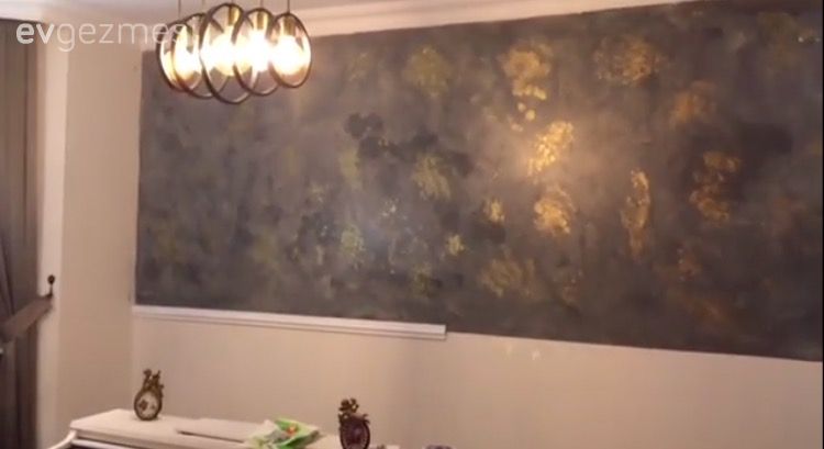 Duvar kağıdına harika alternatif. Ebru hanımın kendi yaptığı, şahane duvar dekorları..