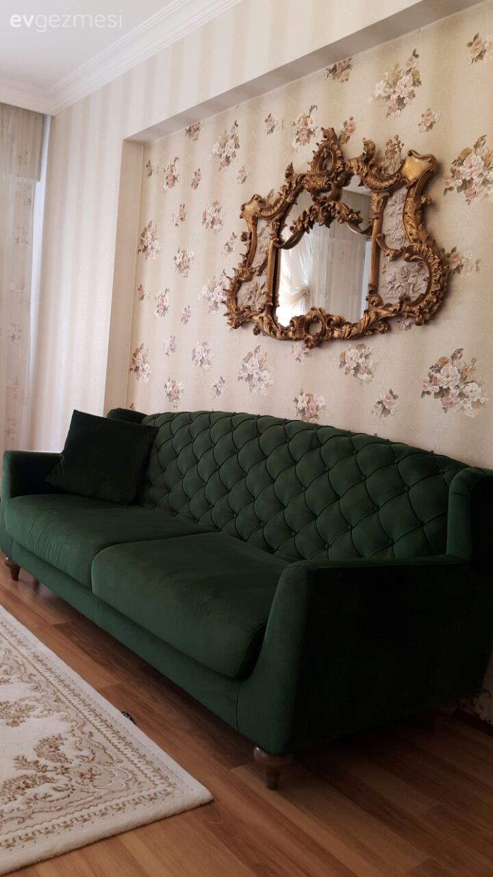 Ayna, Duvar kağıdı, Salon, Yeşil