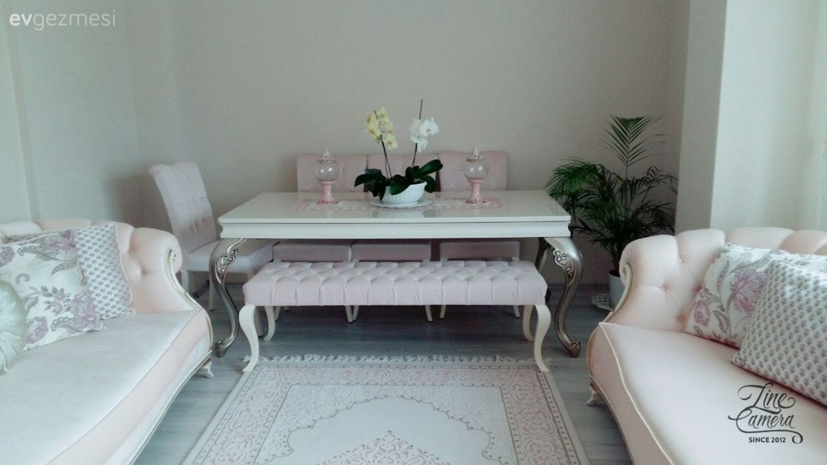 Bank, Halı, Pembe, Salon, Yemek Odası