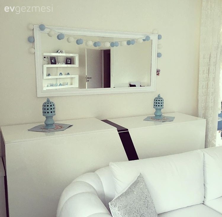 Ayna, Beyaz, Salon, Yemek Odası