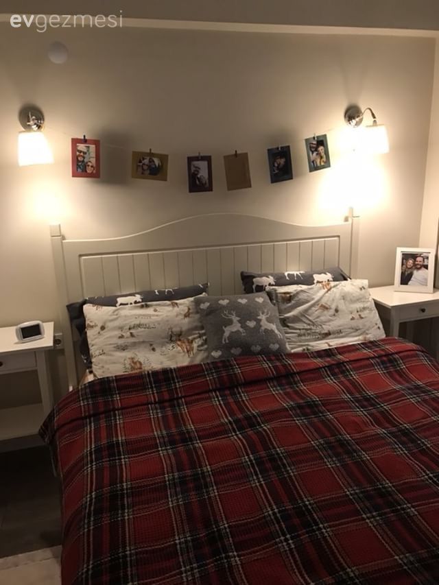 Abajur, Duvar dekorasyonu, Kırmızı, Yatak Odası, Yatak örtüsü