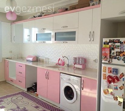 Kendin Yap, Mutfak, Pembe, Yapışkanlı folyo