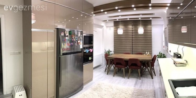 İnce düşünülmüş detaylar, tempolu renk paleti. Yasemin hanımın evi.