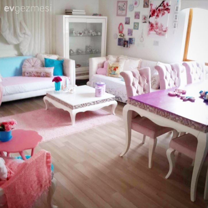 Dilara hanımın tatlı ve enerjik evi..