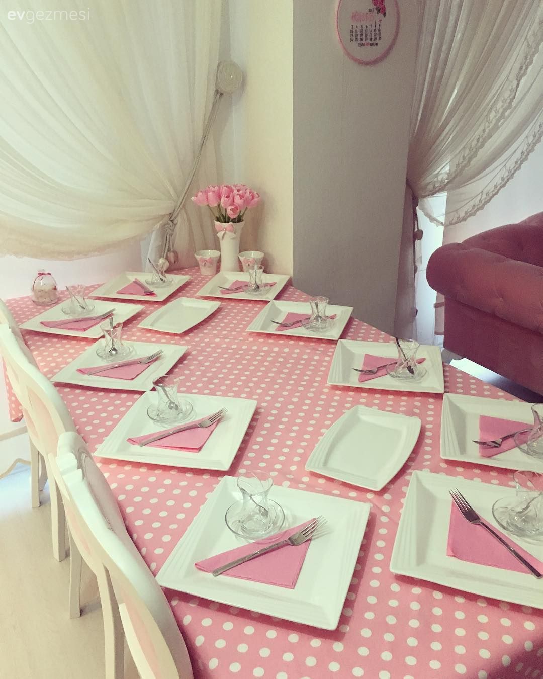 Salon, Sunum, Yemek Odası, Pembe