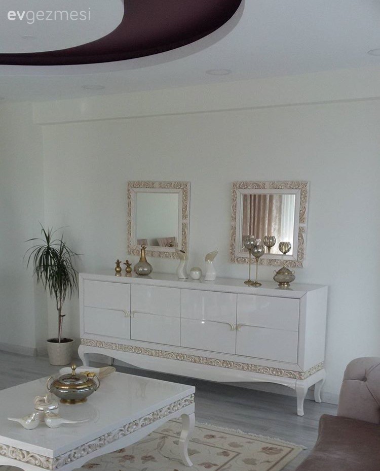 Altın, Ayna, Konsol, Salon