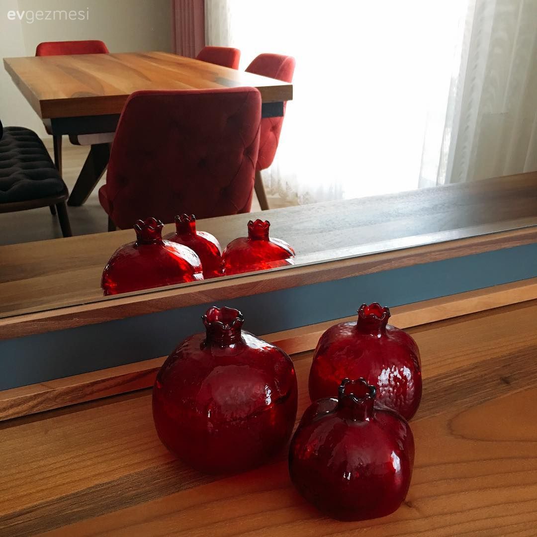 Salon, Dekoratif Objeler, Kırmızı, Yemek Odası, Ceviz