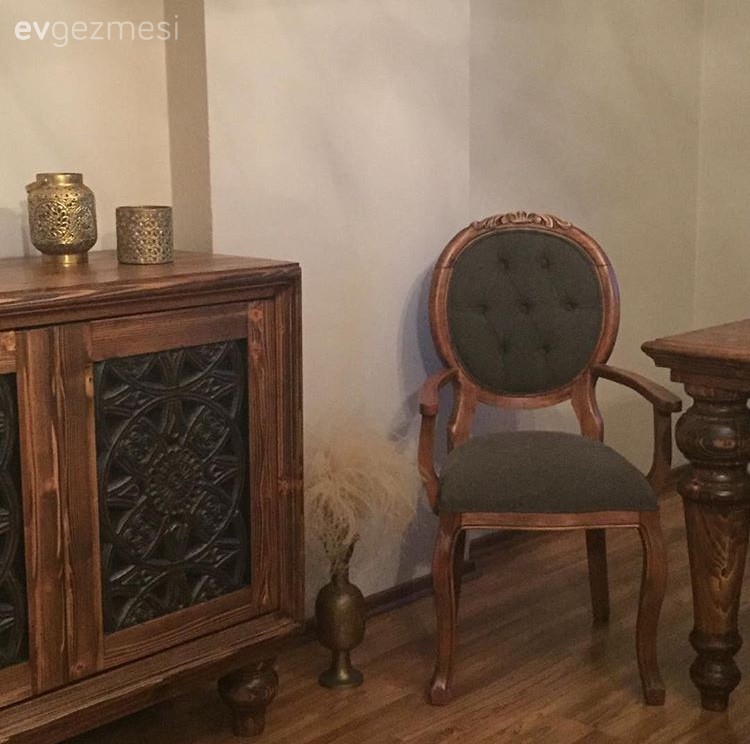 Ahşap Mobilya, Konsol, Salon, Sandalye, Yeşil