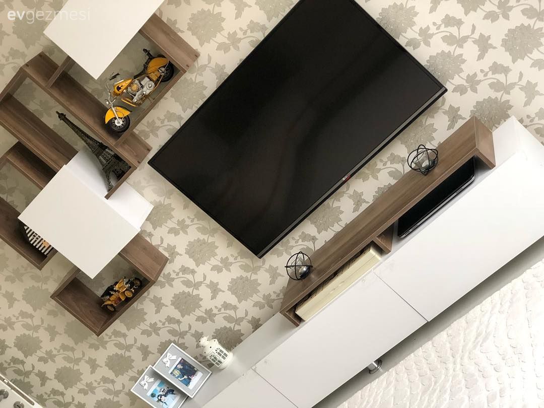 Tv ünitesi, Duvar kağıdı, Oturma Odası