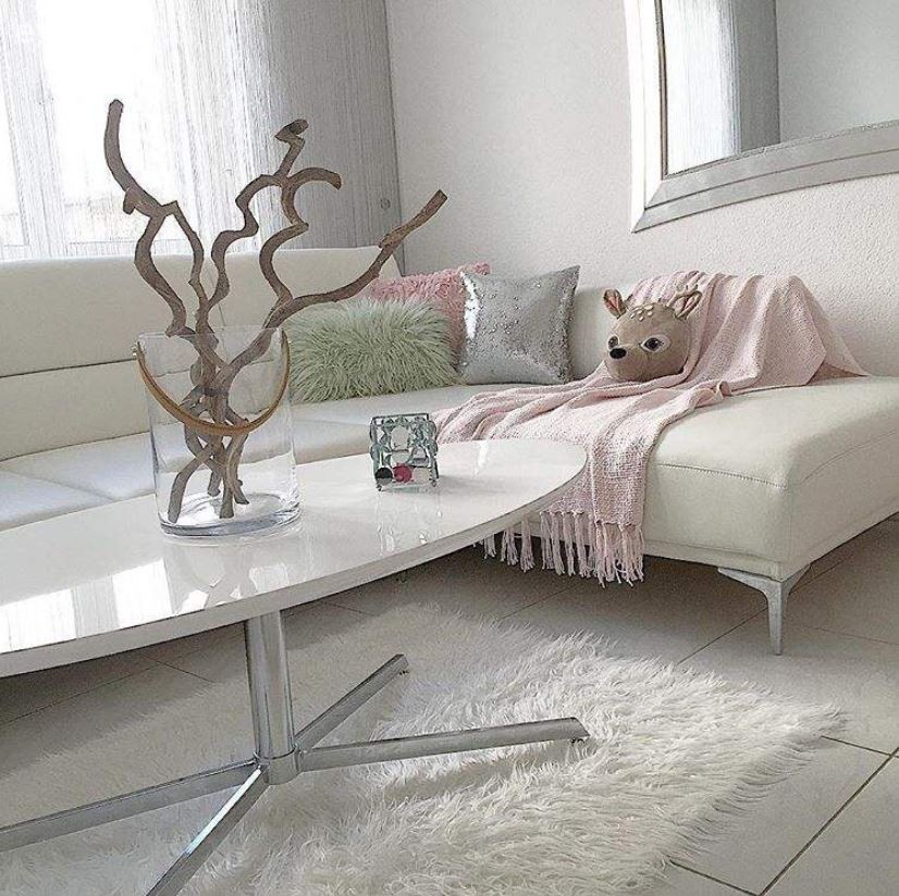 Beyaz, Dekoratif Objeler, Köşe koltuk, Pembe, Sehpa, Yeşil