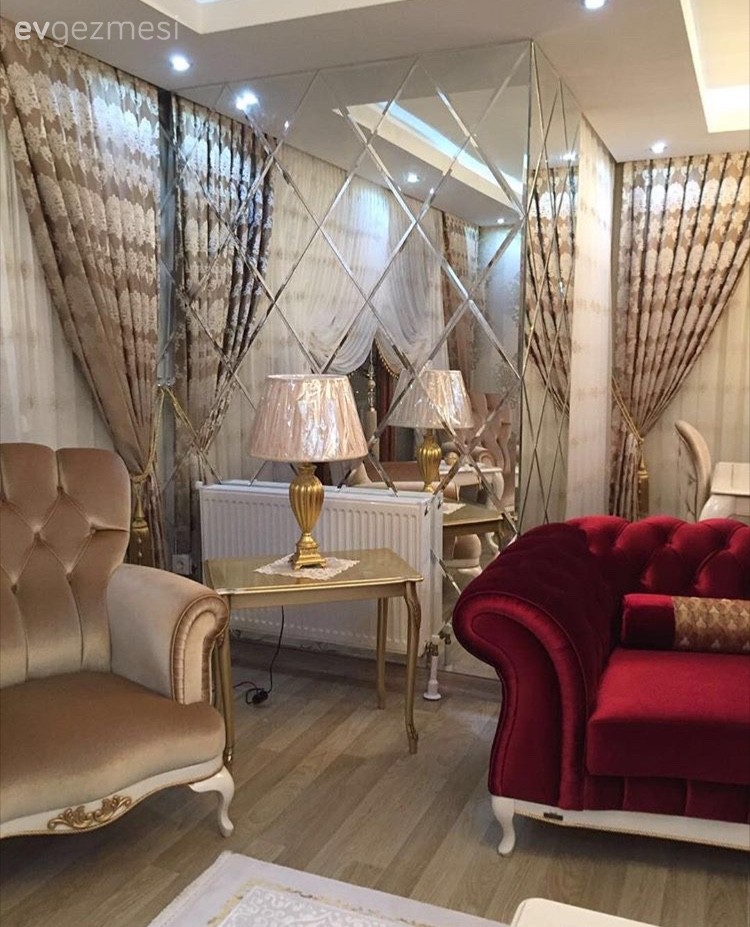 Ezgi hanımın göz alıcı renklerde, klasik ve şık salonu..