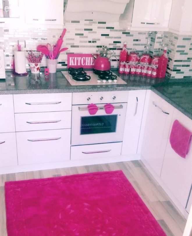 Ankastre, Beyaz mutfak, Mutfak, Mutfak aksesuarları, Pembe