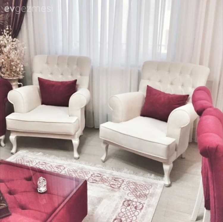 Berjer, Halı, Pembe, Puf, Salon