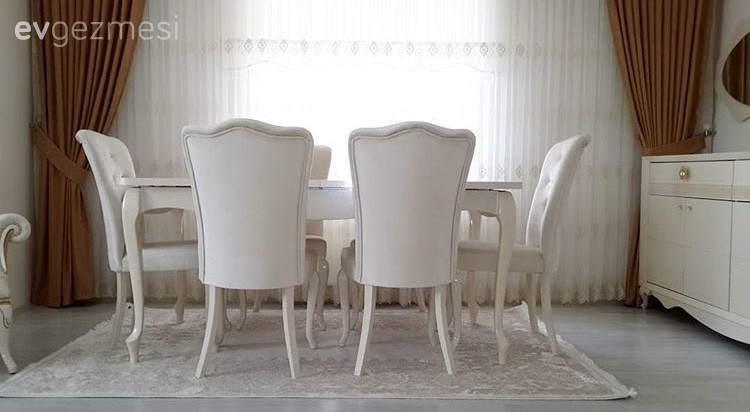 Beyaz, Salon, Yemek Odası