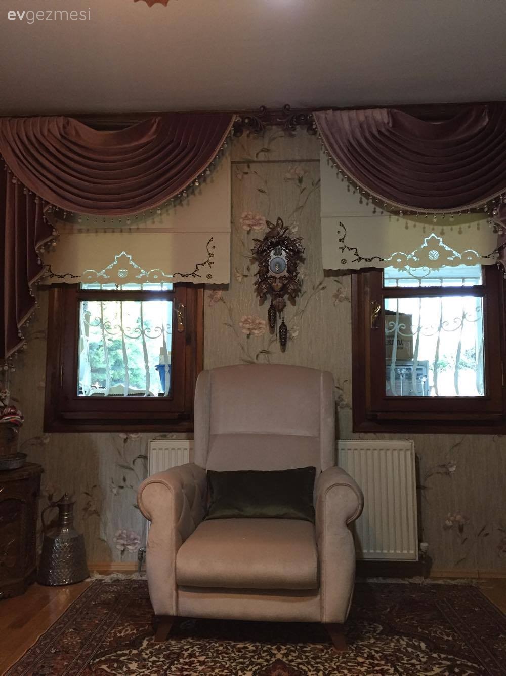 Ayşe hanımın yeni salon perdeleri..