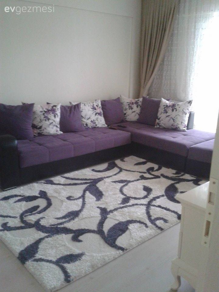 Halı, Köşe koltuk, Mor, Oturma Odası