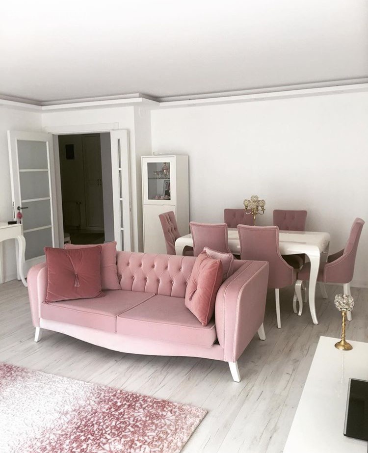 Country, Pembe, Salon, Yemek Odası