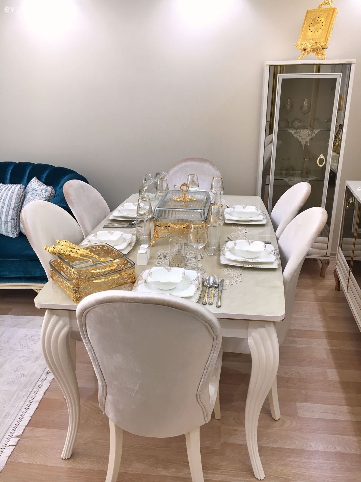 Sunum, Yemek Odası, Vitrin, Altın, İstikbal Mobilya