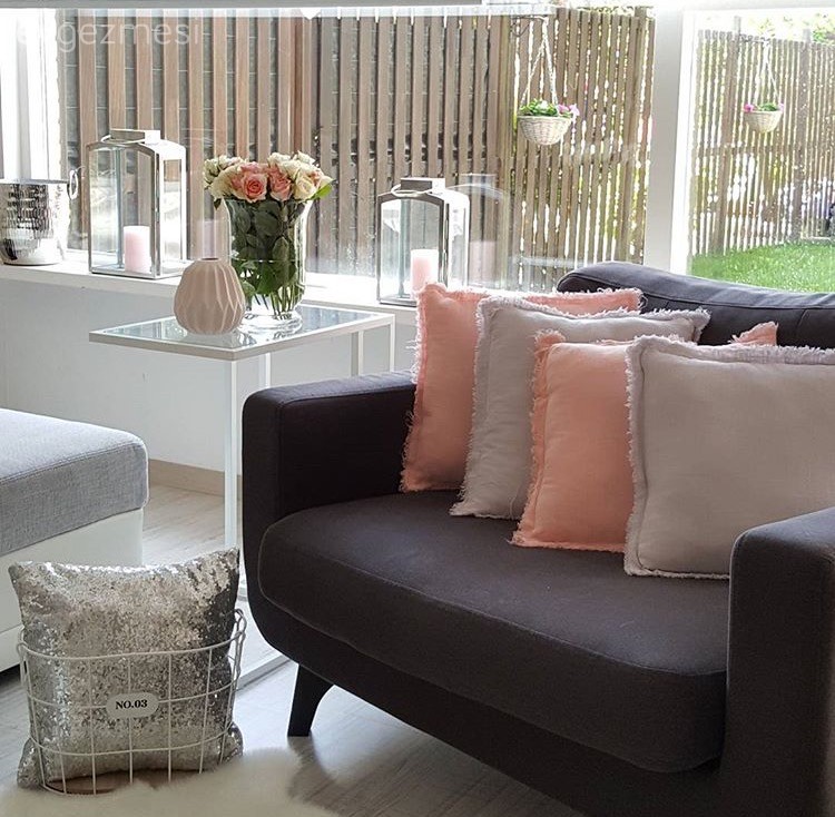 Pembe, Salon, Siyah, Kırlent