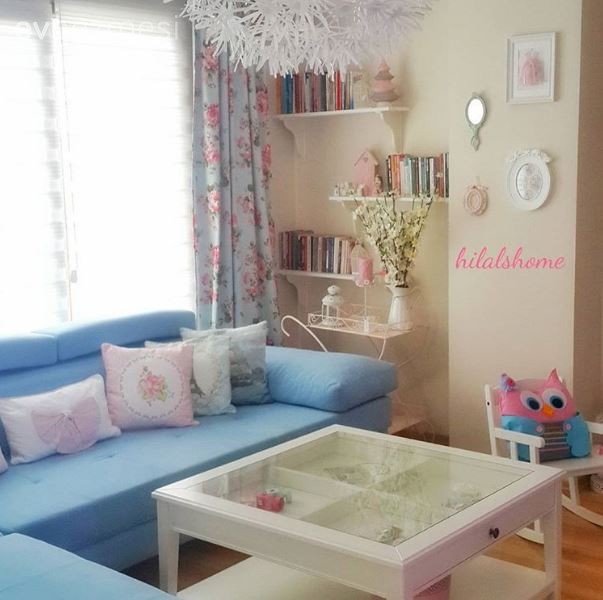 Hilal hanım romantik ve tatlı detaylarla dolu canlı evi..