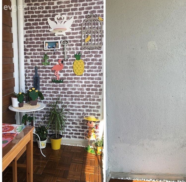 Modern stil mobilyalar, geometrik çizgiler.. Uyumlu ve canlı bir ev!