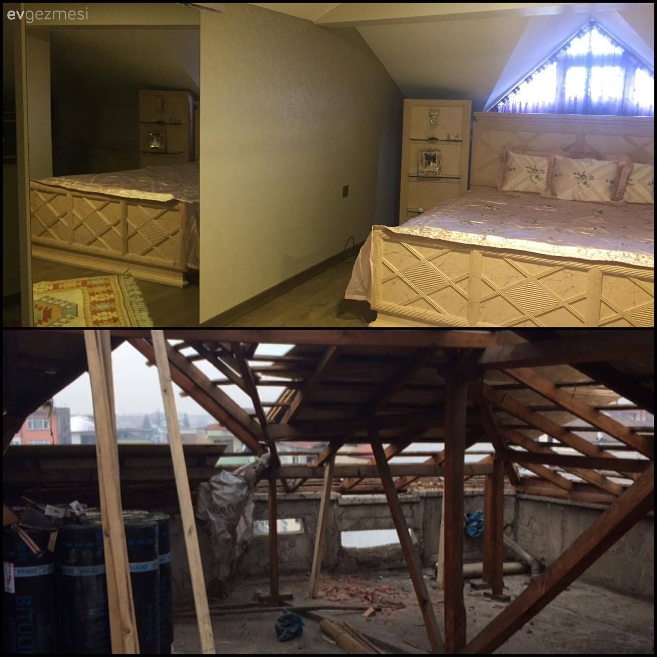 Çatı katı, Öncesi / Sonrası, Yatak Odası