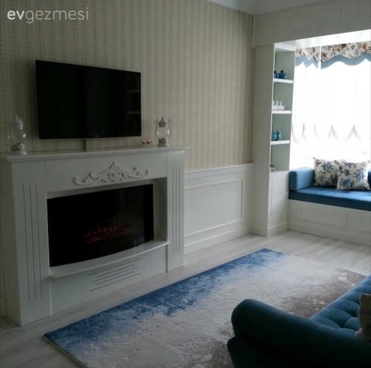 Dilek hanımın keyifli ve sıcak oturma odası..