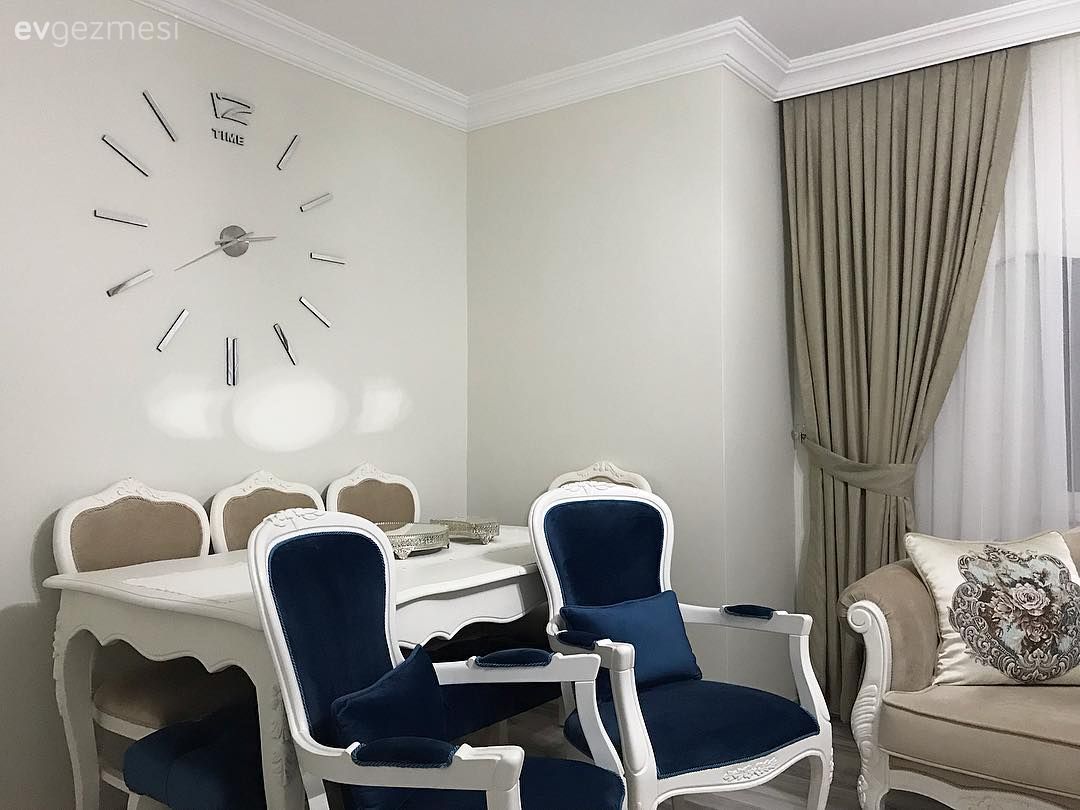 Salon, Berjer, Lacivert, Yemek Odası, Duvar saati