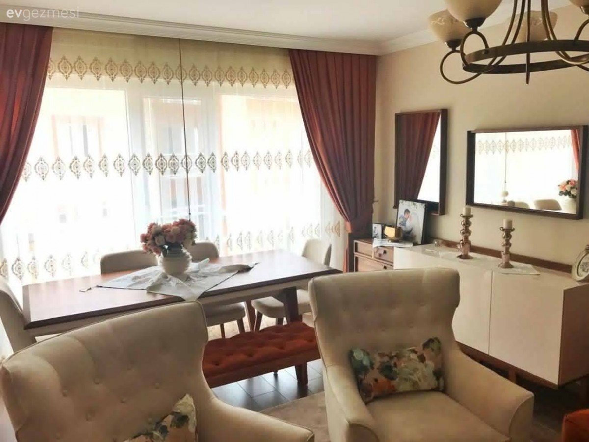 Bank, Berjer, Salon, Turuncu, Yemek Odası