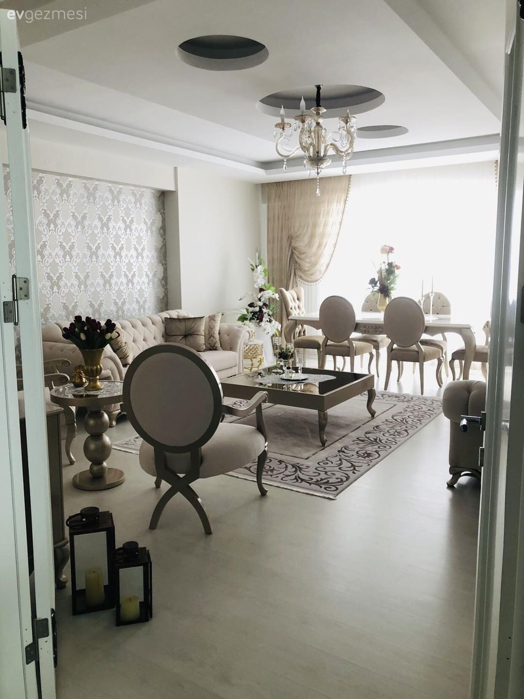 Salon, Klasik, Berjer, Altın, Krem