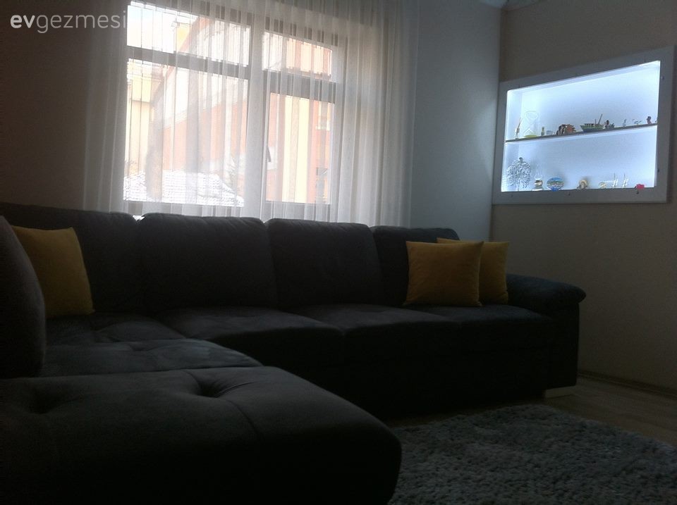 Gri, Köşe koltuk, Oturma Odası