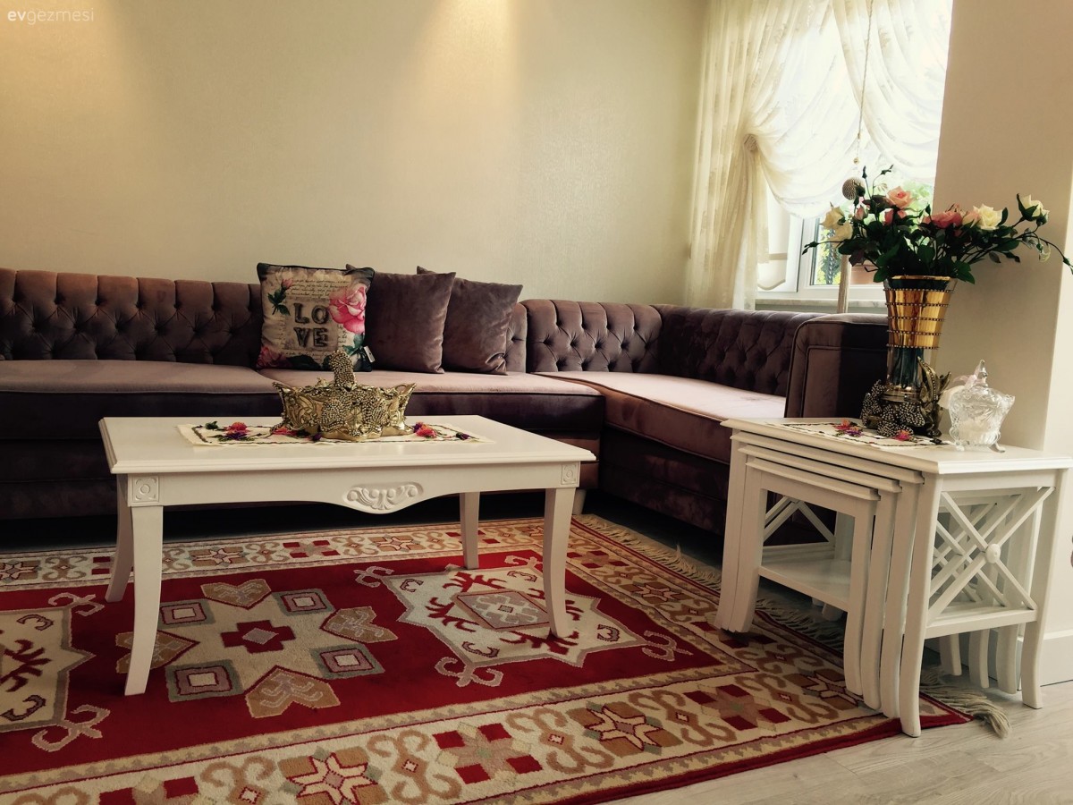 Halı, Köşe koltuk, Salon, Sehpa