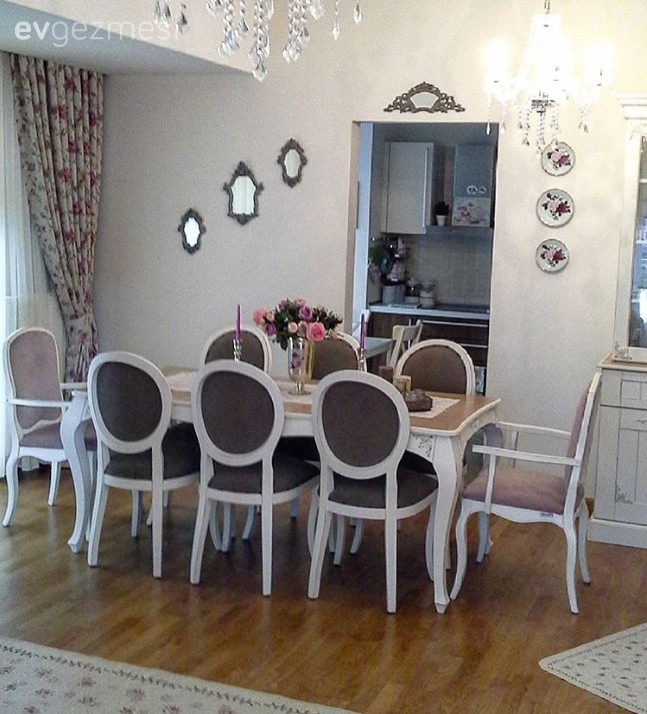 Country, Kahverengi, Pembe, Yemek Odası