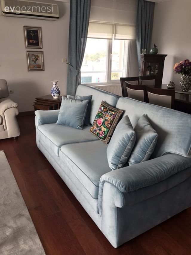 Mavi, Salon, Fon perde