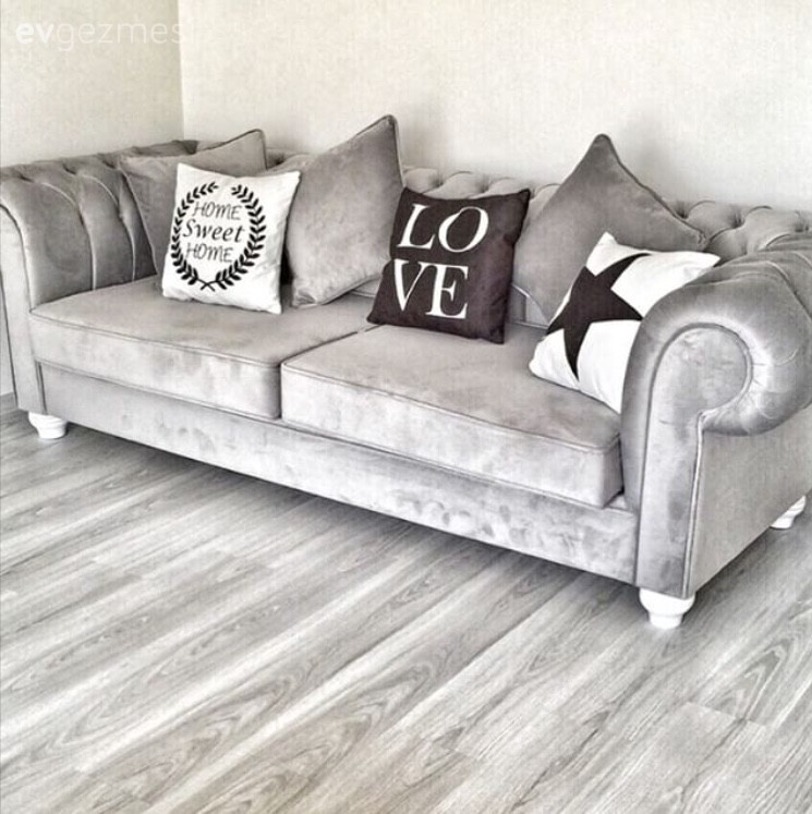 Gri, Salon, Kırlent