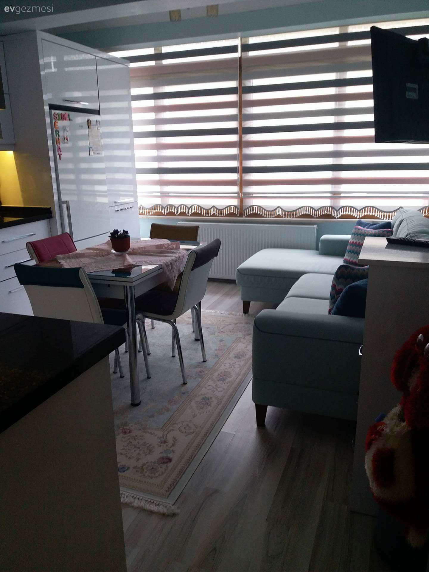 Hem mutfak, hem yaşam alanı. Sibel hanımdan..