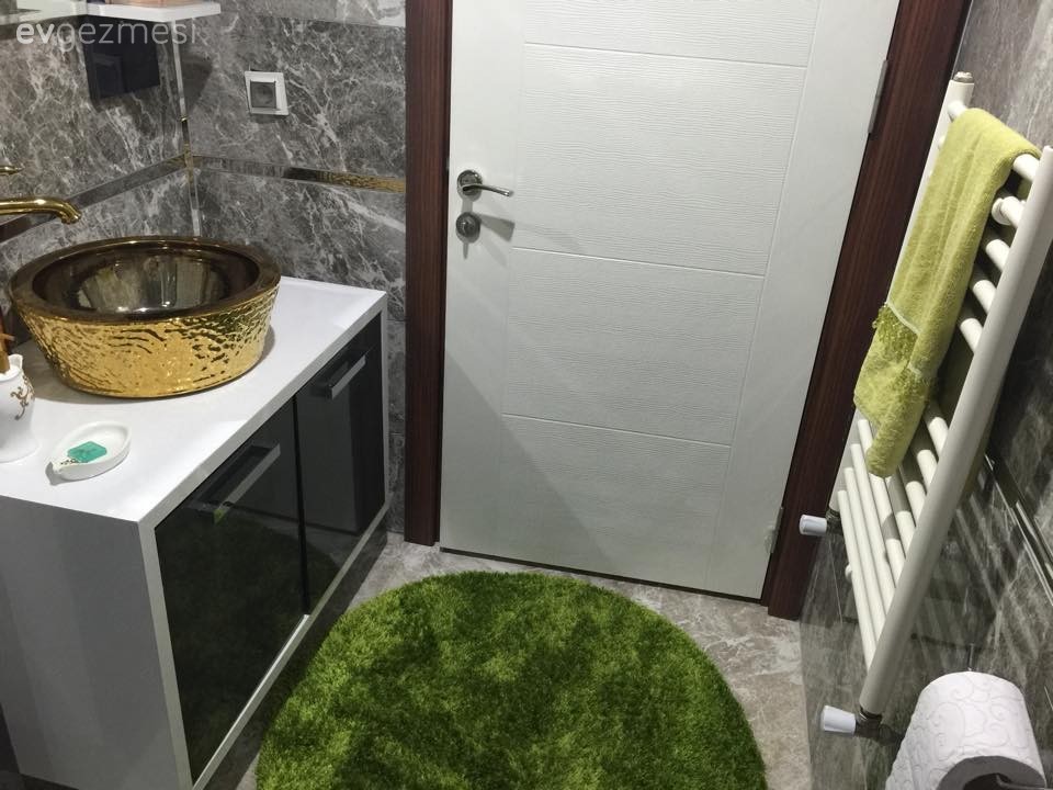Altın, Banyo, Halı, Yeşil