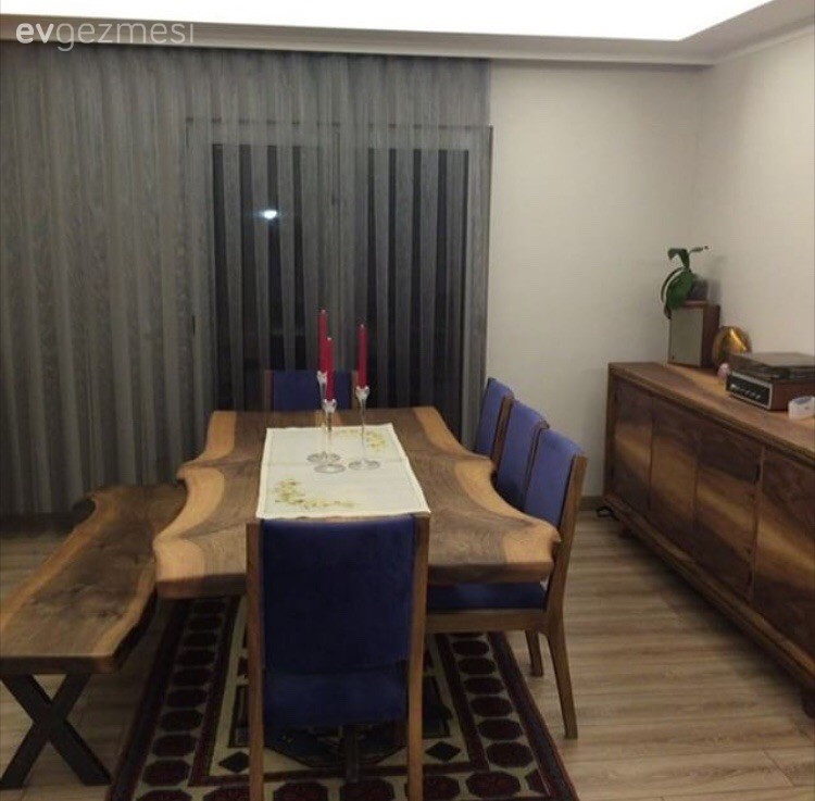 Ahşap Mobilya, Bank, Konsol, Lacivert, Salon, Yemek Odası