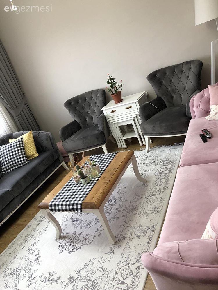 Abartıdan uzak, keyifli bir dekor. Kübra hanımın tatlı evi.