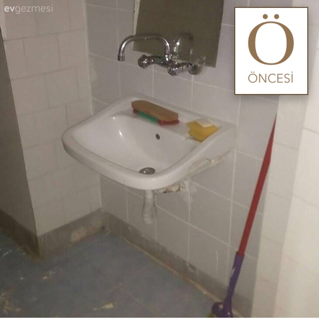 Tadilat ile yenilenen mutfak ve banyo. Şevval hanımın evinden..