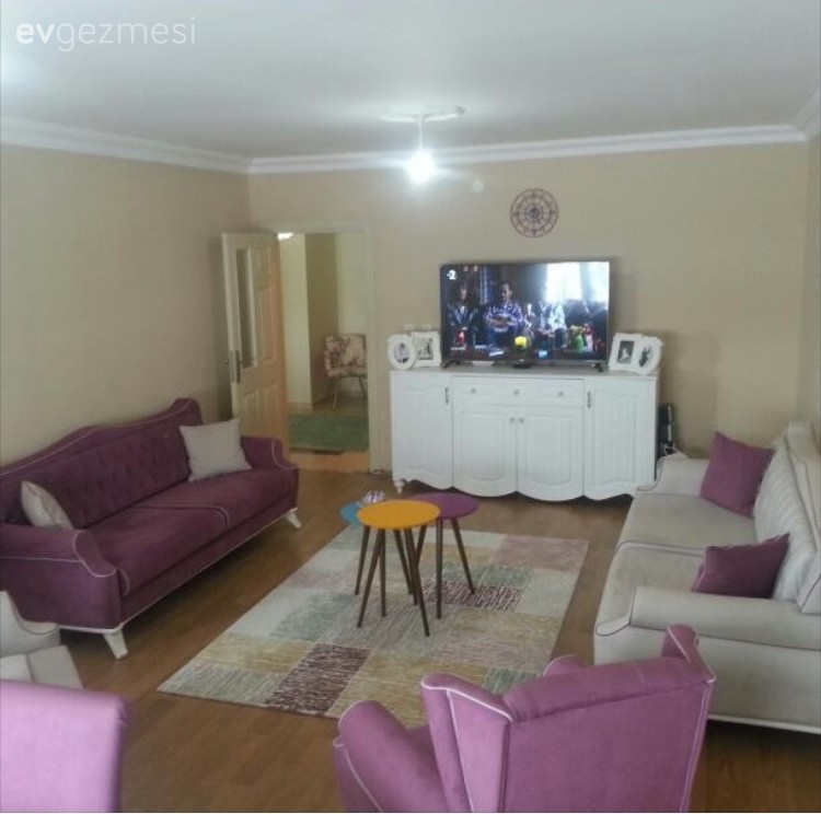 Halı, Mor, Salon, Sehpa, Tv ünitesi