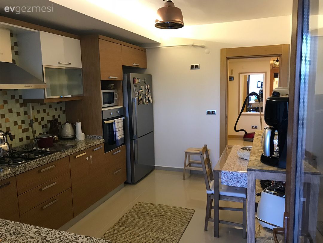 Ahşap mutfak, Mutfak, Avize, Mutfak masası