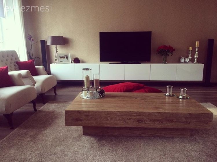 Ahşap Mobilya, Halı, Kahverengi, Salon, Sehpa, Tv ünitesi