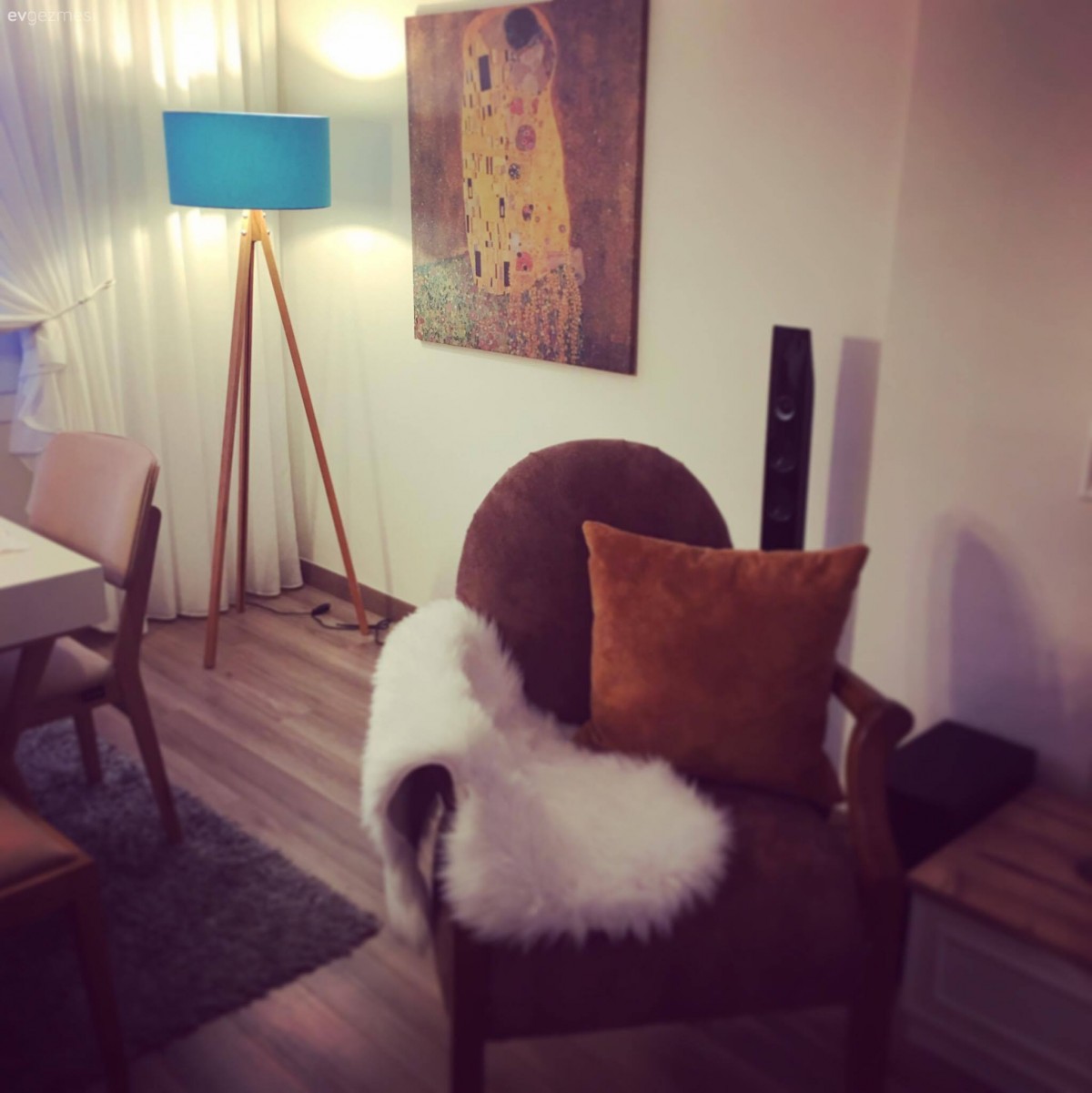 Berjer, Kahverengi, Lambader, Mavi, Salon, Tablo, Turuncu, Aydınlatma