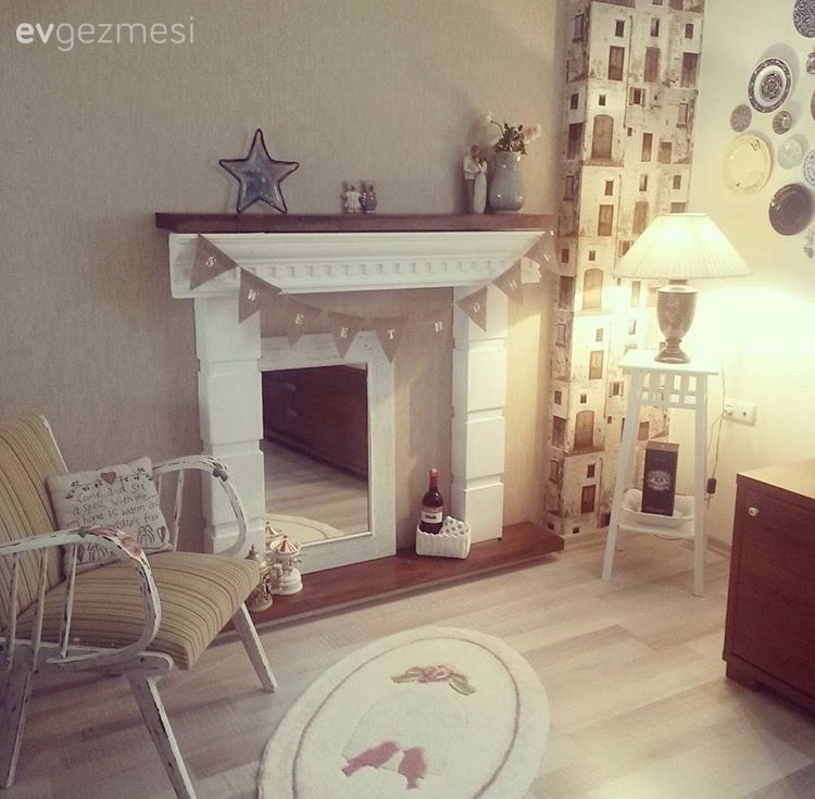 Ayça hanımın her detayı nostalji kokan, el emeği dolu evi..