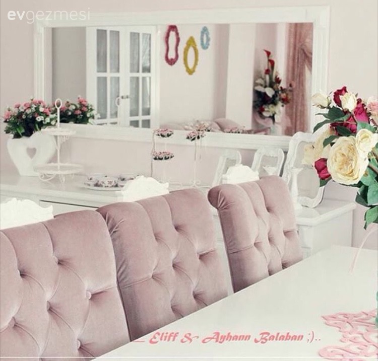 Pembe, Salon, Yemek Odası