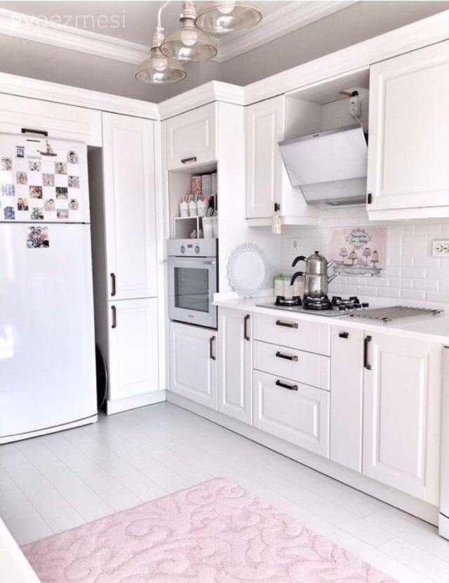 Ankastre, Beyaz mutfak, Country mutfak, Mutfak, Mutfak tadilat, Pembe, Öncesi / Sonrası