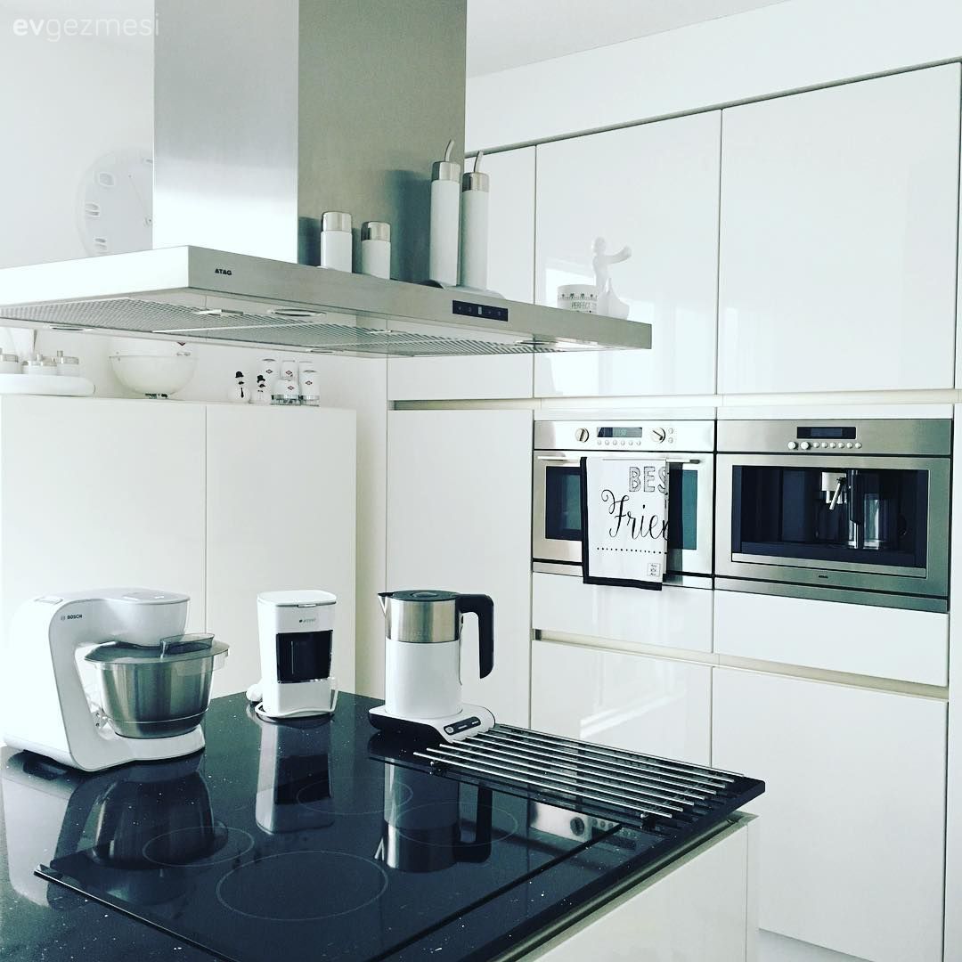 Beyaz mutfak, Modern mutfak, Mutfak, Ada mutfak