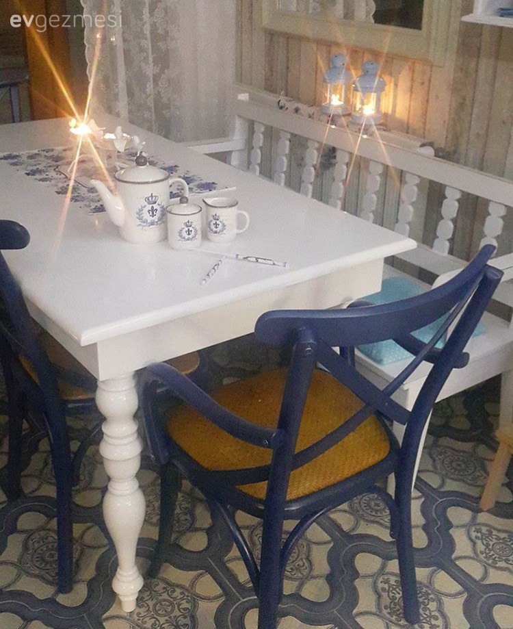 Country mutfak, Mavi, Mutfak, Mutfak masası, Seramik